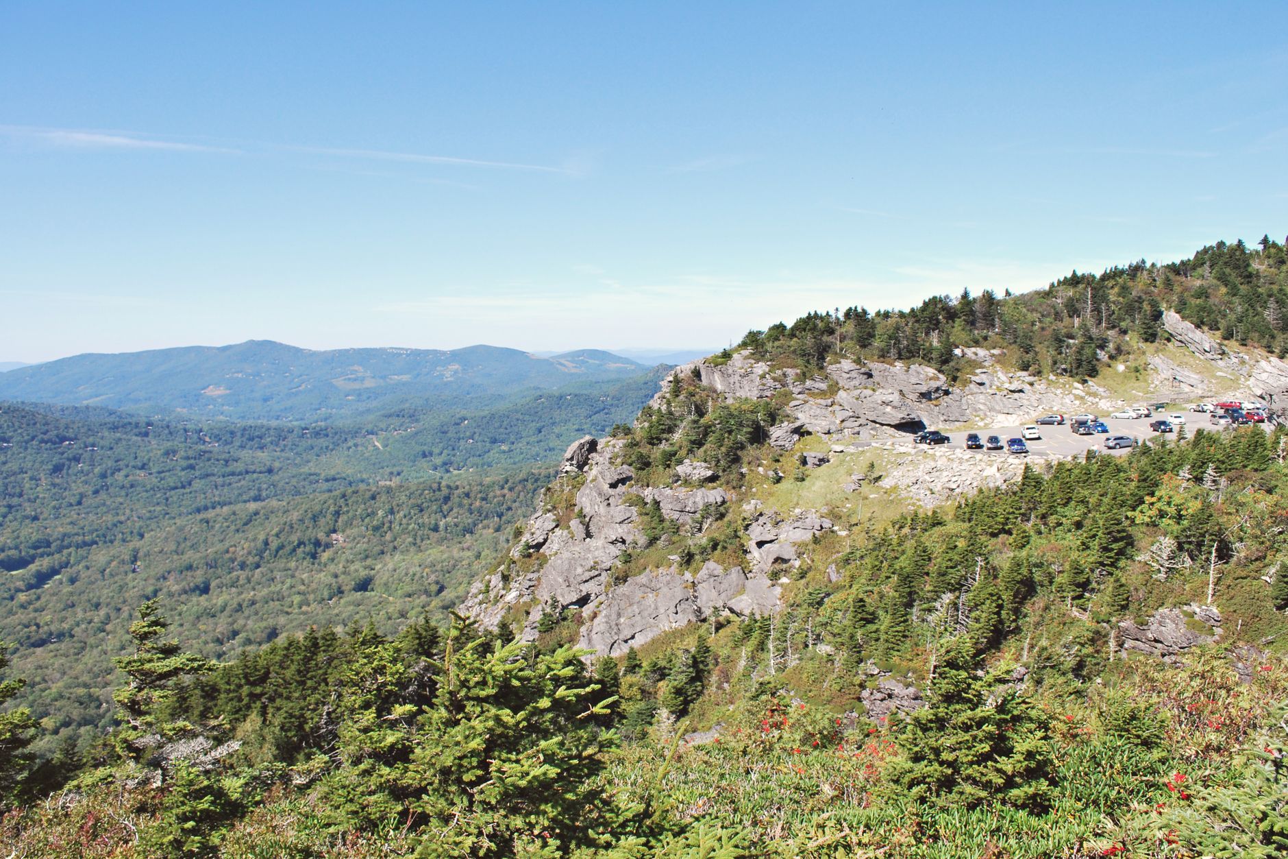 Scenic overlook at Grandfather Mountain in western North Carolina